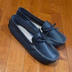 Elephantito Black Kids Leather Moccasins